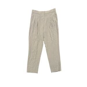 Women 2 Aritzia Babaton Cohen Crepe Pants Cropped Beige Tan Ankle Straight